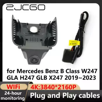 ZJCGO 4K Wi-Fi 3840*2160 Автомобильный видеорегистратор Видеорегистратор для Mercedes Benz B Class W247 GLA H247 GLB X247 2019 ~ 2023