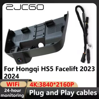 ZJCGO 4K Wi-Fi 3840*2160 Автомобильный видеорегистратор Видеорегистратор Видеорегистратор для Hongqi HS5 Facelift 2023 2024