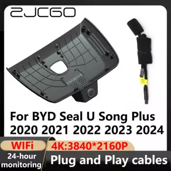 ZJCGO 4K Wi-Fi 3840*2160 DVR видеорегистратор видеорегистратор для BYD Seal U Song Plus 2020 2021 2022 2023 2024