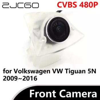 ZJCGO AHD 1080P CVBS 480P 170 ° Камера переднего вида с логотипом для парковки автомобиля для Volkswagen VW Tiguan 5N 2009 2010 2011 2012 2013 2015 2016