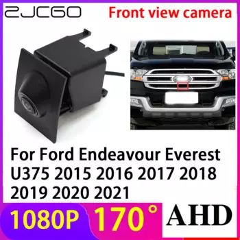 ZJCGO AHD 1080P ЛОГОТИП Автомобильная парковочная камера переднего вида Водонепроницаемая для Ford Endeavour Everest U375 2015 2016 2017 2018 2019 2020 2021