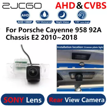 ZJCGO AHD 1080P парковочная резервная камера заднего вида для Porsche Cayenne 958 92A шасси E2 2010 ~ 2018