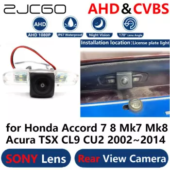 ZJCGO AHD 1080P парковочная резервная камера заднего вида для Honda Accord 7 8 Mk7 Mk8 Acura TSX CL9 CU2 2002 ~ 2014