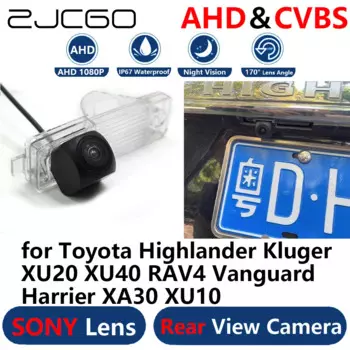 ZJCGO AHD 1080P парковочная резервная камера заднего вида для Toyota Highlander Kluger XU20 XU40 RAV4 Vanguard Harrier XA30 XU10