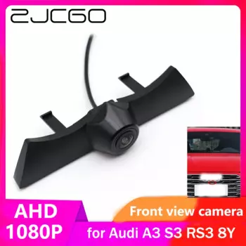 ZJCGO AHD CVBS 1080P 170 ° Автомобильный логотип, парковочная камера переднего вида для Audi A3 S3 RS3 8Y 2022 2023 2024