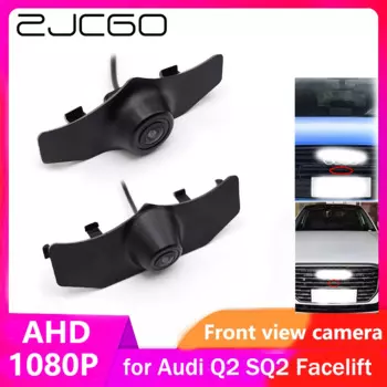 ZJCGO AHD CVBS 1080P 170 ° Автомобильный логотип, парковочная камера переднего вида для Audi Q2 SQ2 Facelift 2021 2022 2023