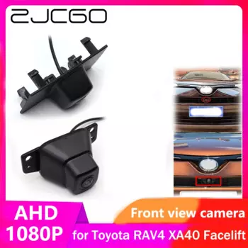 ZJCGO AHD CVBS 1080P 170 ° Автомобильный логотип, парковочная камера переднего вида для Toyota RAV4 XA40, личная подтяжка