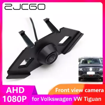ZJCGO AHD CVBS 1080P 170 ° Автомобильный логотип, парковочная камера переднего вида для Volkswagen VW Tiguan