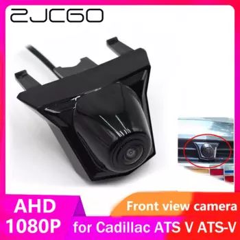 ZJCGO AHD CVBS 1080P 170 ° Автомобильный логотип, парковочная камера переднего вида для Cadillac ATS V ATS-V