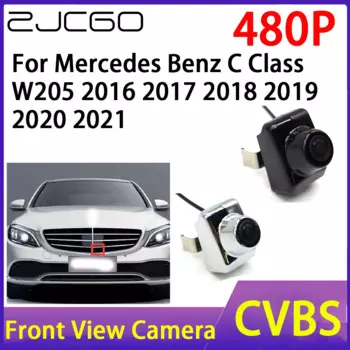 ZJCGO Автомобильная Камера Переднего Вида 480P водонепроницаемый CCD ночного видения для Mercedes Benz C Class W205 2016 2017 2018 2019 2020 2021