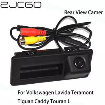 ZJCGO HD CCD Автомобильная камера заднего вида для парковки с ручкой багажника Водонепроницаемая камера для Volkswagen Lavida Tiguan Caddy Touran L