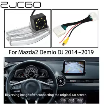 ZJCGO HD CCD Автомобильная камера заднего вида для парковки заднего вида обновленная оригинальная автомобильная OEM-монитор для Mazda 2 Mazda2 Demio DJ 2014 ~ 2019