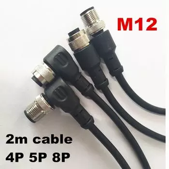 ZJIVNV M12 кабель датчика 2 м водонепроницаемый 4P 5P 8Pin