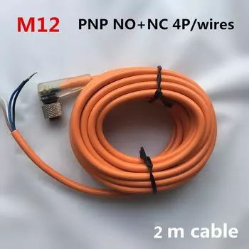 ZJIVNV M12 разъемы датчика 4 контакта ПNP NO+NC 2м PVC