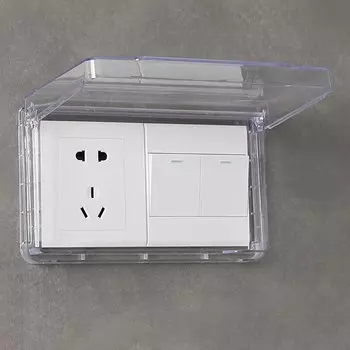 ZJMZYM Ультратонкая крышка для розетки 86 тип, черная/белая/прозрачная