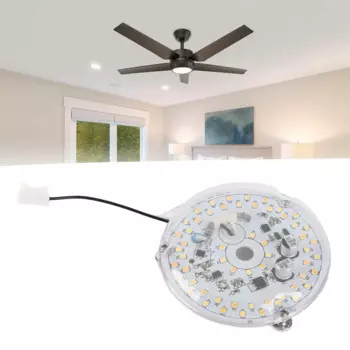 ZK40 5,5-дюймовый светодиодный потолочный вентилятор, AC 3,93 V 18W 2000LM 3 Цветовая температура, регулируемая яркость, магнитная Модифицированная фотопанель