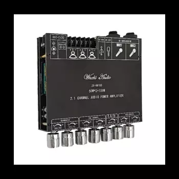 ZK-AM100 Плата усилителя Bluetooth 50 Вт x 2 + 100 Вт TPA3116D2, усилитель мощности, 2,1 каналов, микрофонный аудиомодуль-A