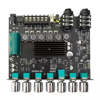 ZK-AM100 Плата усилителя Bluetooth 50 Вт x 2 + 100 Вт TPA3116D2, усилитель мощности, 2,1 каналов, микрофонный аудиомодуль