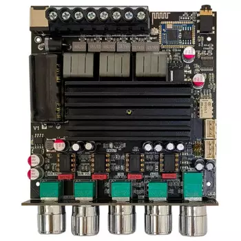 ZK-APTX1 Bluetooth цифровой усилитель 2,1 каналов Qualcomm BT Плата усилителя 100 Вт + 100 Вт + 200 Вт басовый усилитель QCC3034 + TPA3221