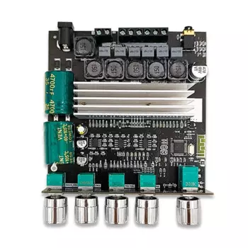 ZK-TB22 5.1 Плата усилителя мощности Bluetooth 50 Вт, Плата усилителя канала с сабвуфером 100 Вт для звуковой коробки