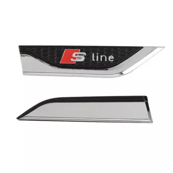 Значок на крыло автомобиля из АБС-пластика, боковая Эмблема Для Audi Sline A4 A6 A3 A5 A7 A8 S3 S4 S5 S6 S7 S8 SQ3 SQ5 TTS, декоративные наклейки, аксессуары