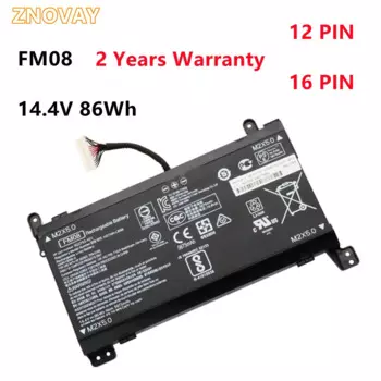 ZNOVAY 14,4 V 86Wh 5675mAh FM08 Аккумулятор для ноутбука HP Omen 17-an014ng HSTNN-LB8B 922753-421 922977-855 12PIN 16PIN