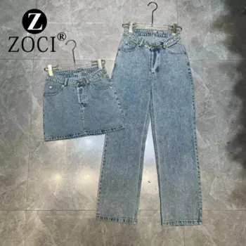 [ZOCI] Модные прямые джинсы с заниженной талией