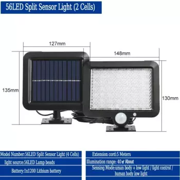 ZODOLAMP COB светодиодный светильник на солнечной энергии черный