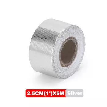Золотая 1 дюймовая термолента для выхлопных газов, воздухозаборник, светоотражающий тепловой барьер, самоклеящийся двигатель, 1 дюйм, 5/10 м
