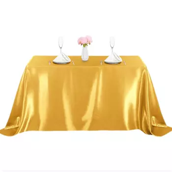 Золотая атласная скатерть BIT.FLY