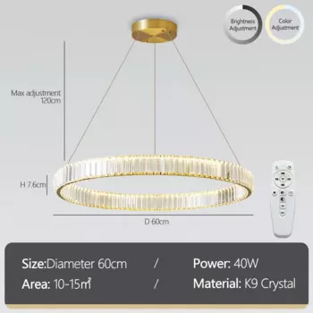 Золотая хрустальная люстра JIANKEXING