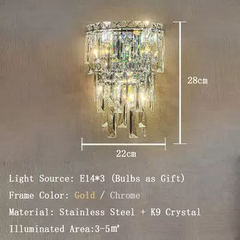 Золотая хрустальная люстра NoEnName_Null