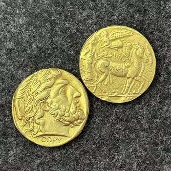 Золотая копия монеты Зевса XMSJ