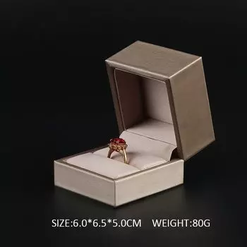 Золотая кожаная шкатулка для украшений Baby.Xin