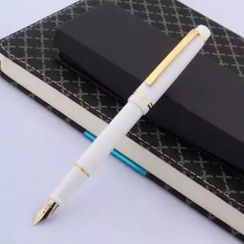 Золотая перьевая ручка Chouxiongluwei классическая белая