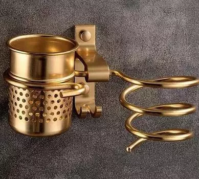 Золотая стойка для фена Mike&Jake