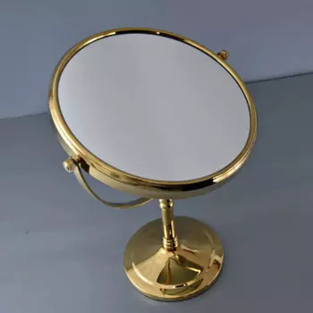 Золотистое Латунное косметическое зеркало 8 дюймов для ванной комнаты, Увеличительное Косметическое зеркало tba638