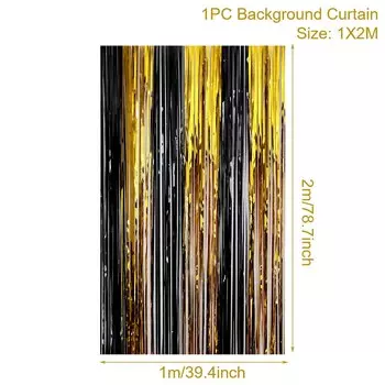 Золотистый черный фоновый экран с бахромой