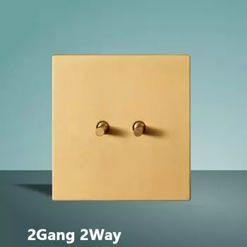 Золотистый настенный выключатель Avoir