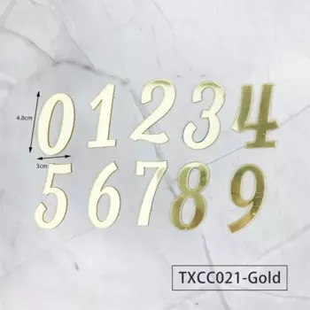 Золотой акриловый буквенный топпер для торта BOUSSAC