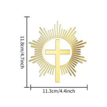 Золотой акриловый топпер крест MOONBIFFY