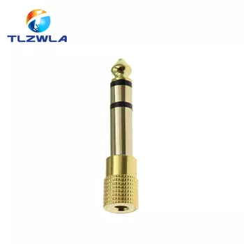 Золотой аудиоадаптер 6,3 мм на 3,5 мм TLZWLA X1002