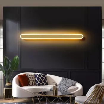 Золотой/черный настенный светильник 0,6-1,2 м современный светодиодный бра Гостиная Спальня проход Кухня акриловый декоративный светодиодный настенный светильник wandlamp