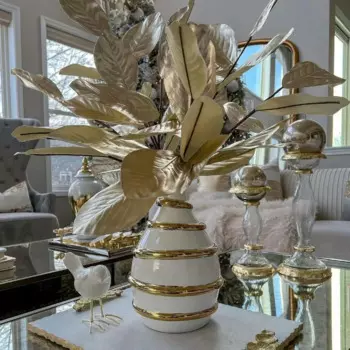 Золотой кольцевой полосатый керамический резервуар, банка для хранения с золотым покрытием, Настольный косметический контейнер для ювелирных изделий