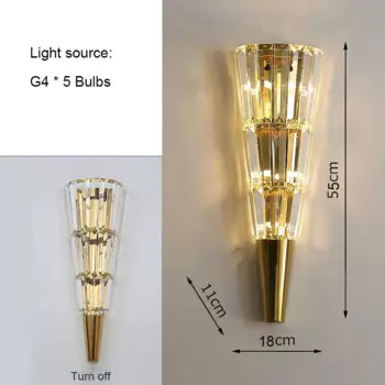 Золотой настенный светильник BANMENG