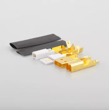 Золотой разъём USB A-B Changelin