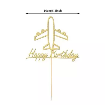 Золотой самолет для торта YOMDID