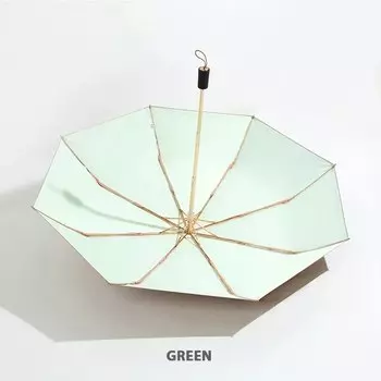 Золотой складной зонт PARACHASE