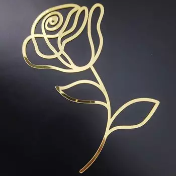 Золотые акриловые топперы для торта "Новые листья гинкго", Wohltao