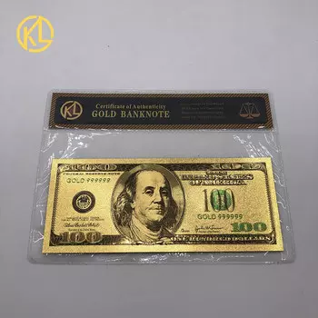 Золотые банкноты США 100 долларов KDLXG